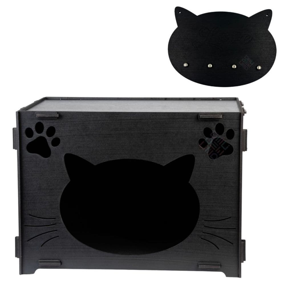 Casa de Gato Toca Cama Pet Casinha Para Gatos Playground Em MDF Nicho Caminha De Gato Felino Animal
