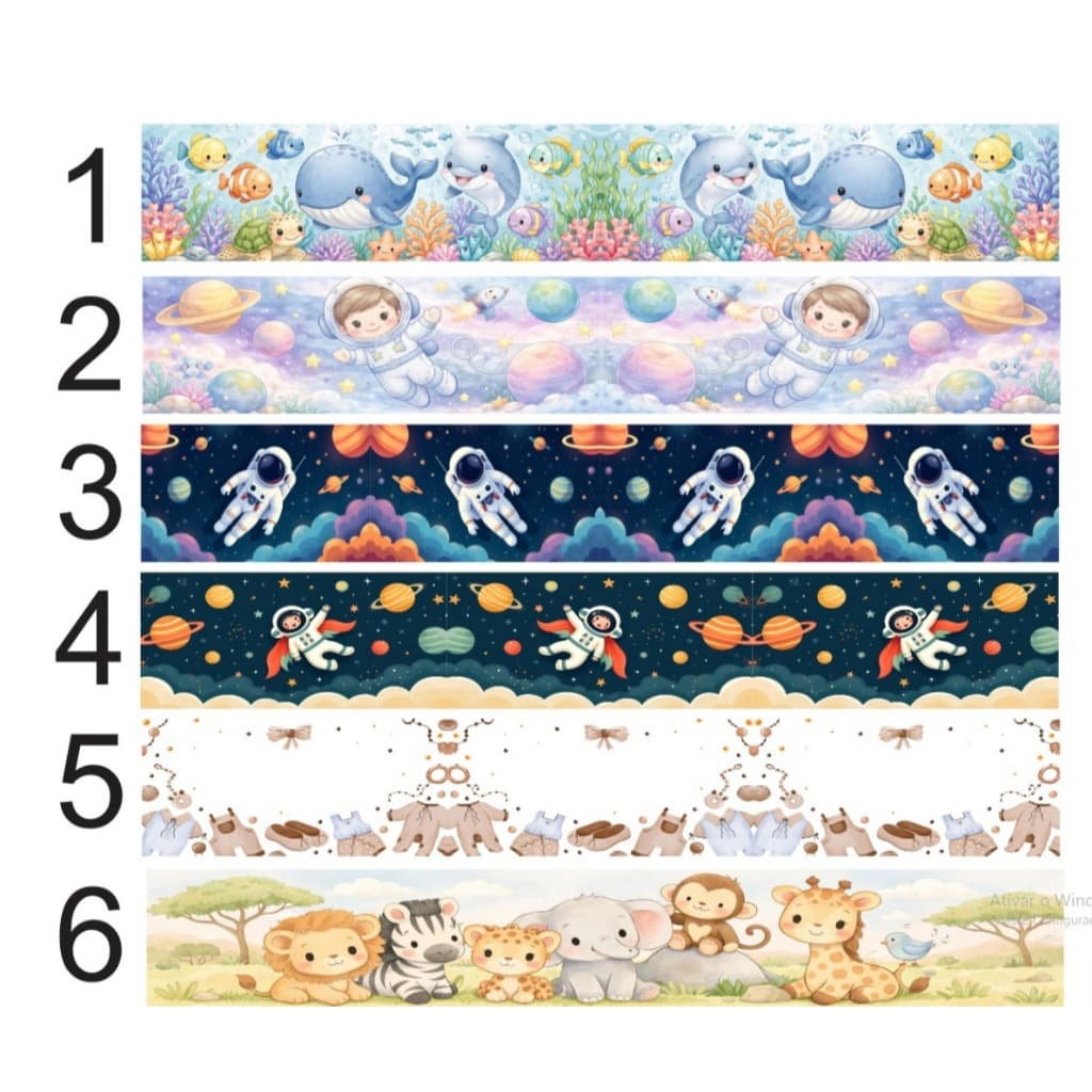 Faixa Decorativa Infantil Para Quarto De Menino 100x15 CM