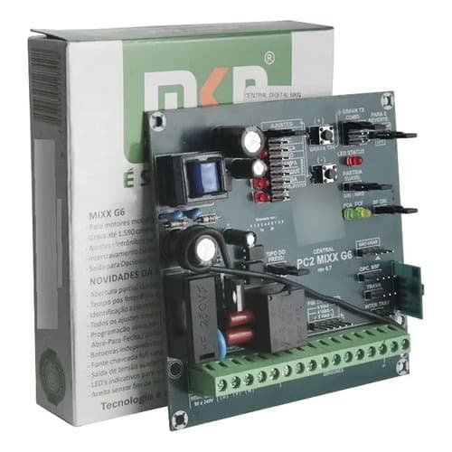 Central Eletrônica Para Portão Pc2 Mixx Mkn