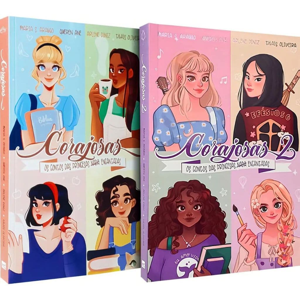 Kit 2 Livros Corajosas: O Conto das Princesas - Vol 1 e 2 | (Mundo Cristão)