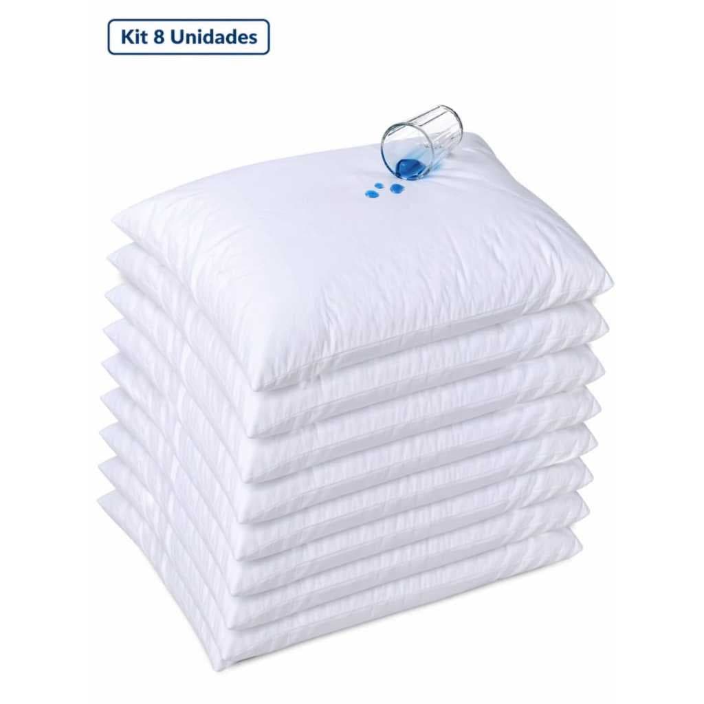 Kit 8 Capas impermeavel para travesseiro fronhas 70x50cm Anti-Ácaro