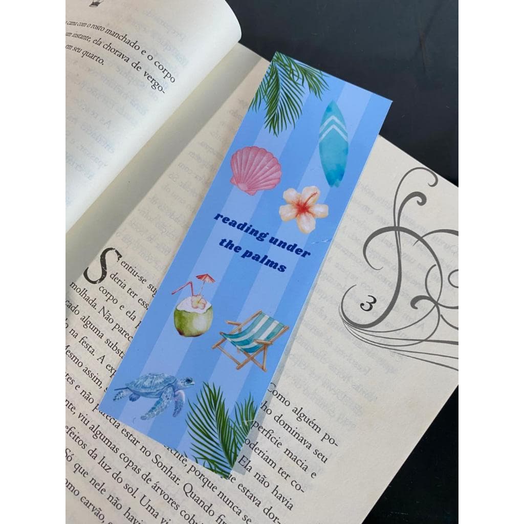 KIT COM 30 MARCA PÁGINA LIVRO PRAIANO BOOKLOVER CONCHA