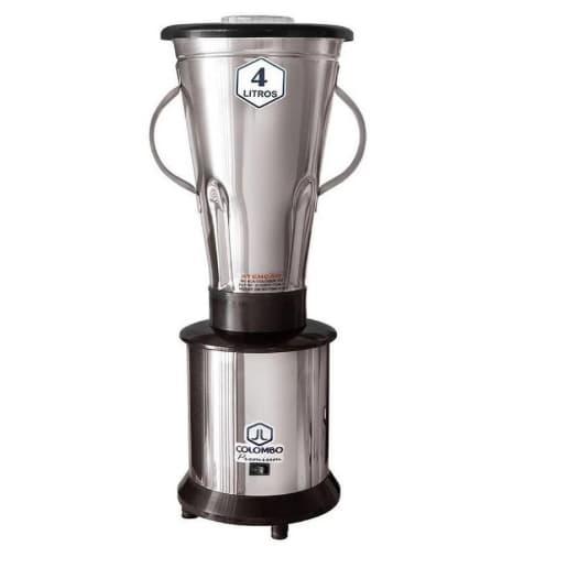 Liquidificador Industrial Profissional 4 LITROS Inox Baixa Rotação(1000W) Bivolt JL COLOMBO