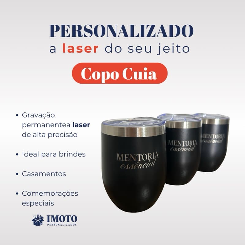 COPO TERMICO CUIA 350ML PERSONALIZADO, LOGO/DESENHO OU TIMES CORINTHIANS SÃO PAULO SANTOS PALMEIRAS