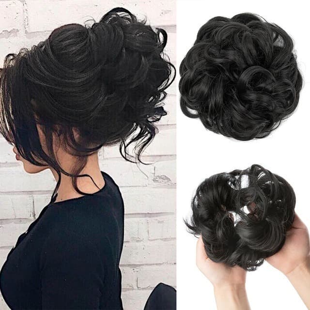 Xuxinha Coque De Cabelo Kit 2 Fibra Natural Volumoso Elástico Grande Maria Chiquinha Rabico Elastico de Cabelo Efeite