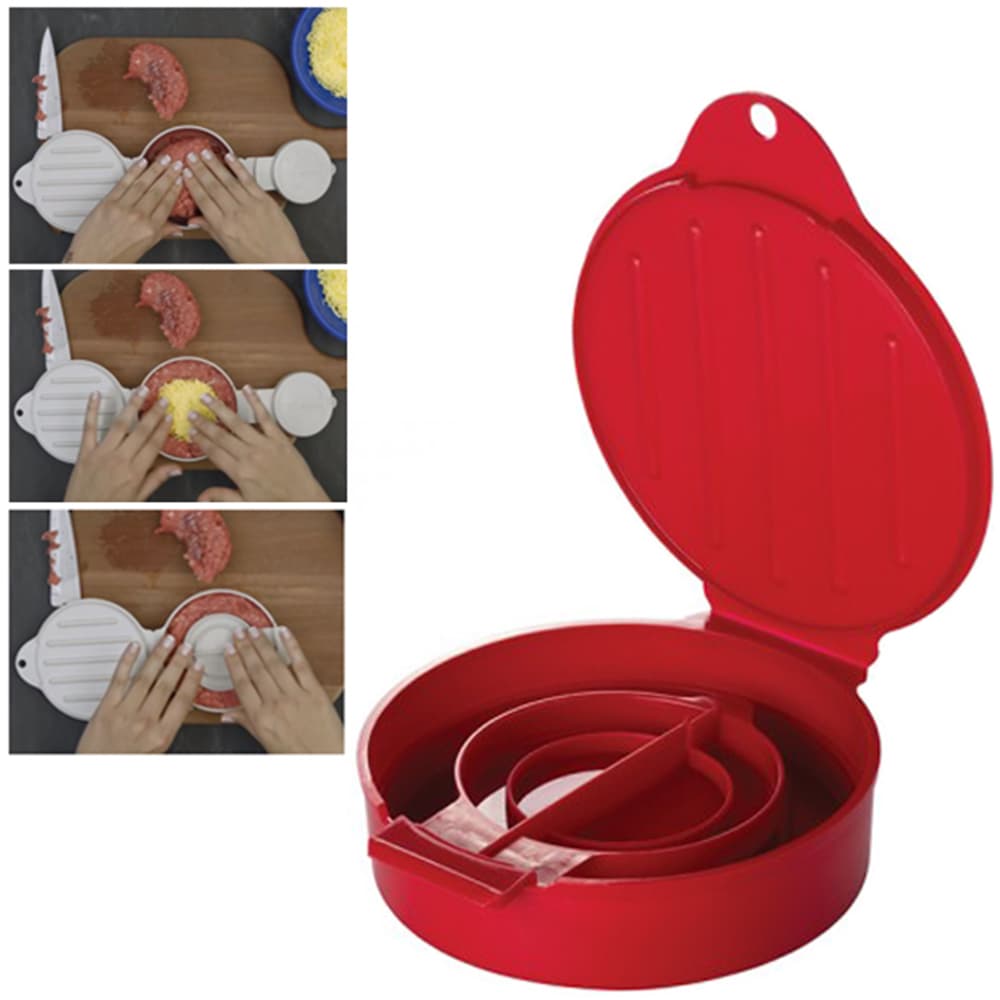 Forma Modeladora Hambúrguer Recheado 2 em 1