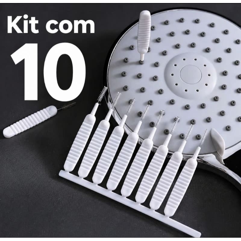 Kit  Escovas de Limpeza para Chuveiro Mini Limpador Celular Multifuncional Removedor de Sujeira Desentope Chuveiro