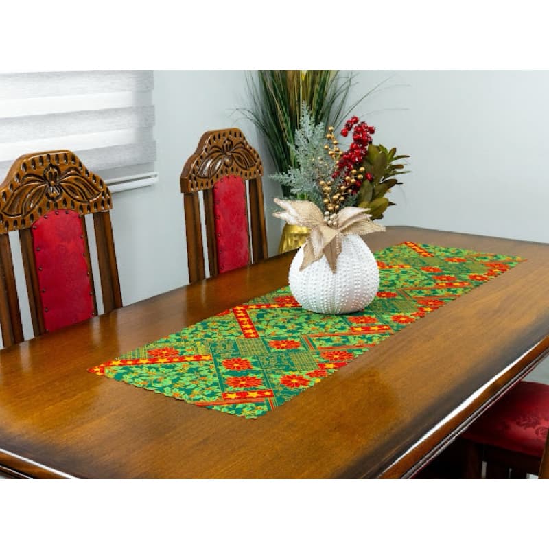 Caminho de mesa Oxford  Estampa NATAL 1,40x40 cm para mesa de jantar, cozinha, decoração Promoção