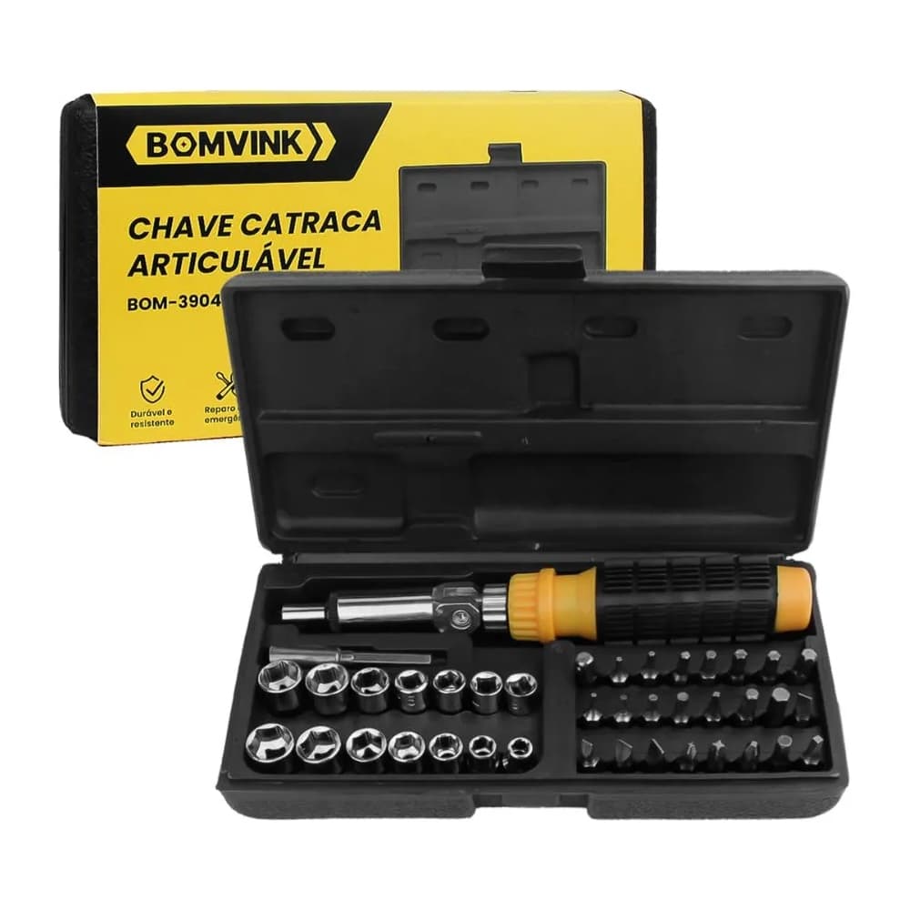 Kit Chave Catraca Articulável Bomvink