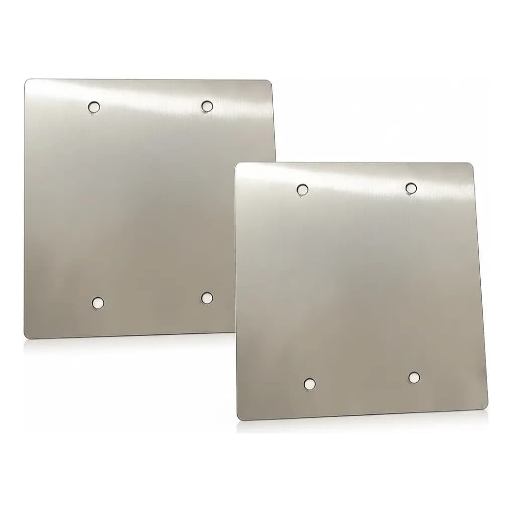 Kit 2 Tampas Cegas 4x4 Aço Inoxidável Para Piso Prateado