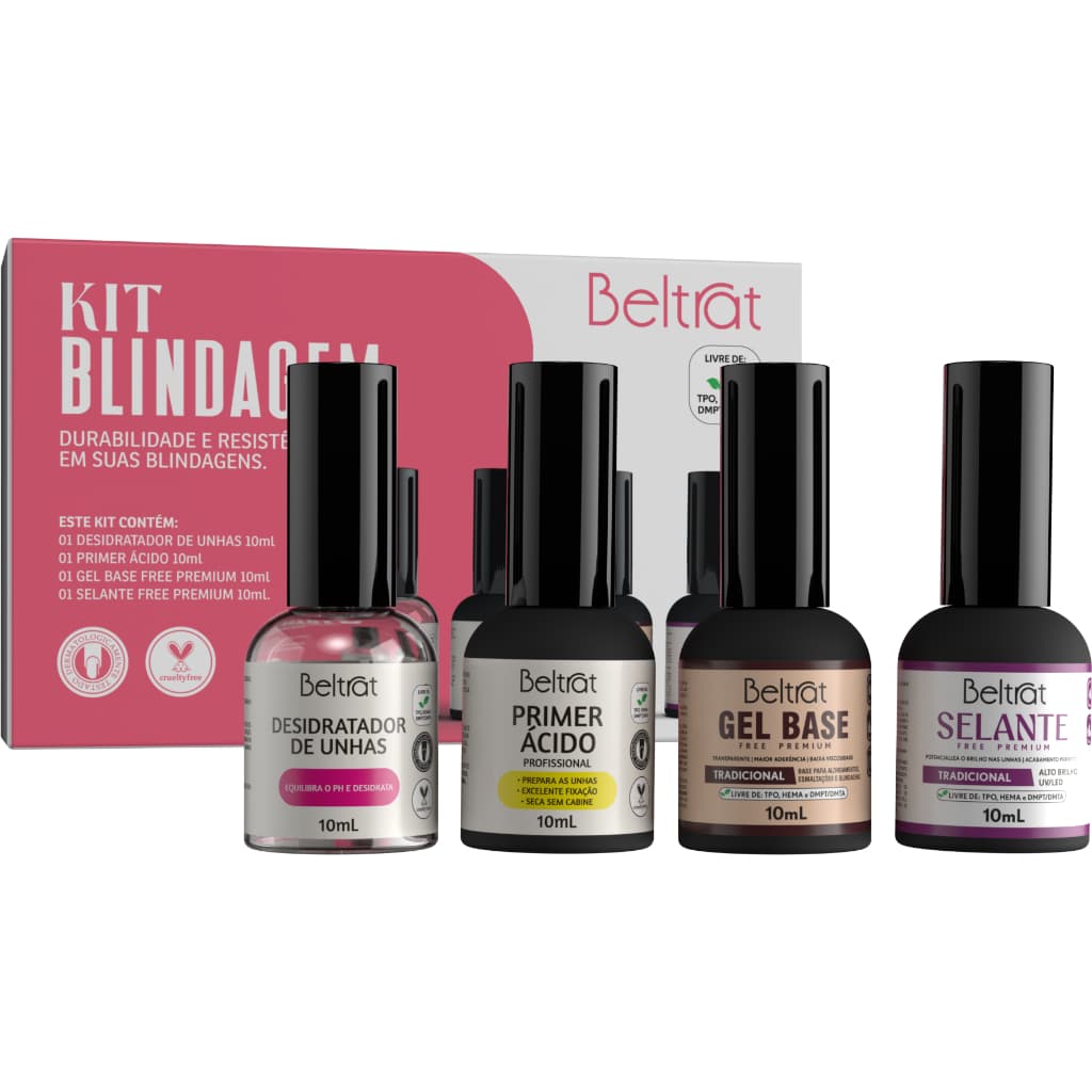 Kit Blindagem Beltrat Selante + Gel Base + Primer + Desidrat
