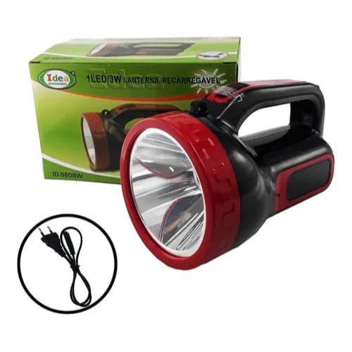 Lanterna Recarregável Led IDEA ID-9808W