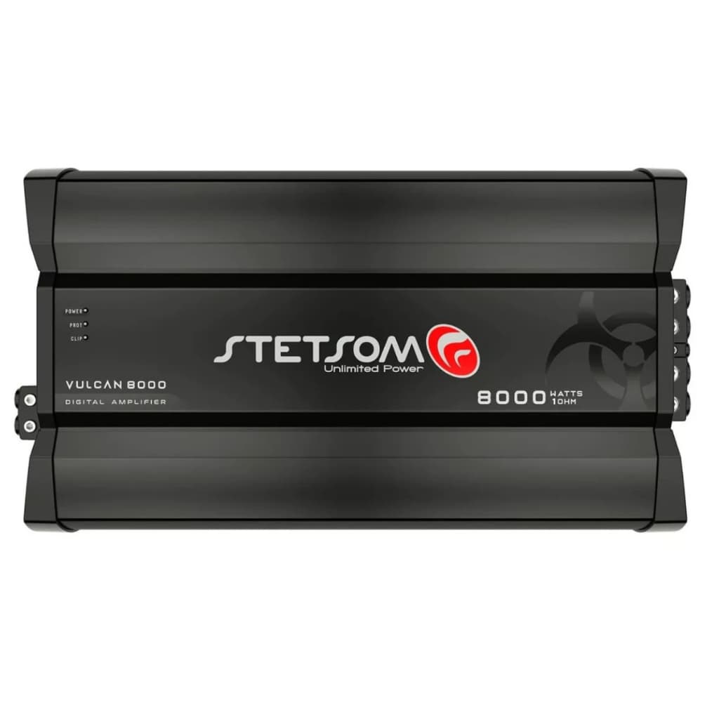Módulo Amplificador Stetsom Vulcan 8000 Digital 1 Ohm 8000W RMS Full Range Original - Som Automotivo