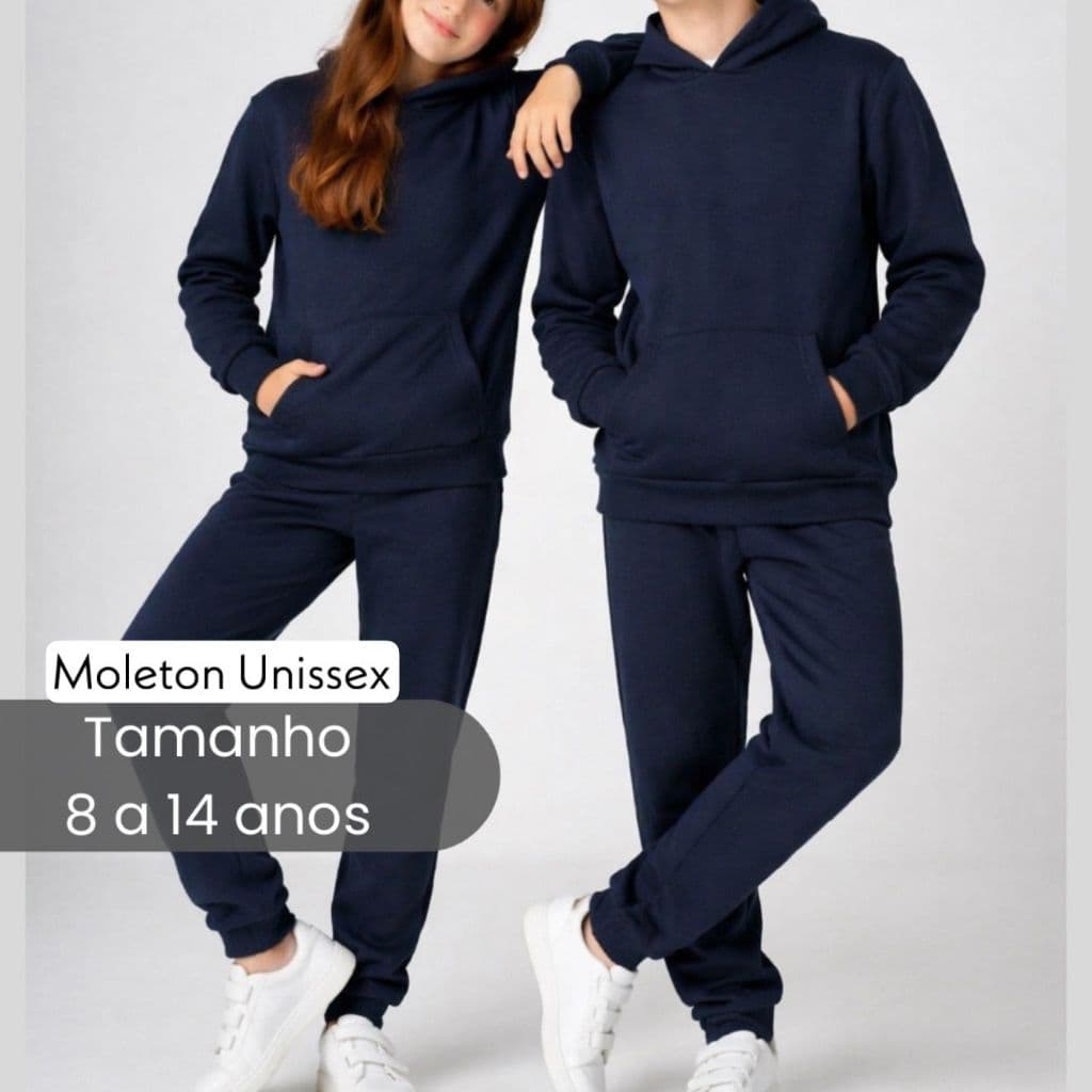 Conjunto de Moleton Juvenil Unissex Flanelado LUXO