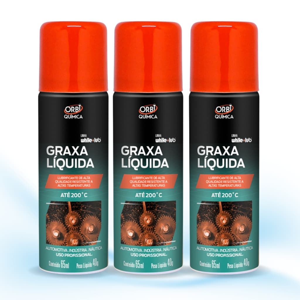 Graxa Spray Uso Eficiente Profissional Aplicação Automotiva, Doméstica e Industrial Lubrifica Peças