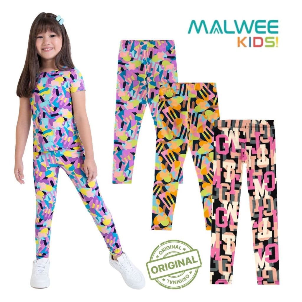 CALÇA LEGGING INFANTIL MENINA ESTAMPAS VARIADAS COTTON JUVENIL MALWEE KIDS