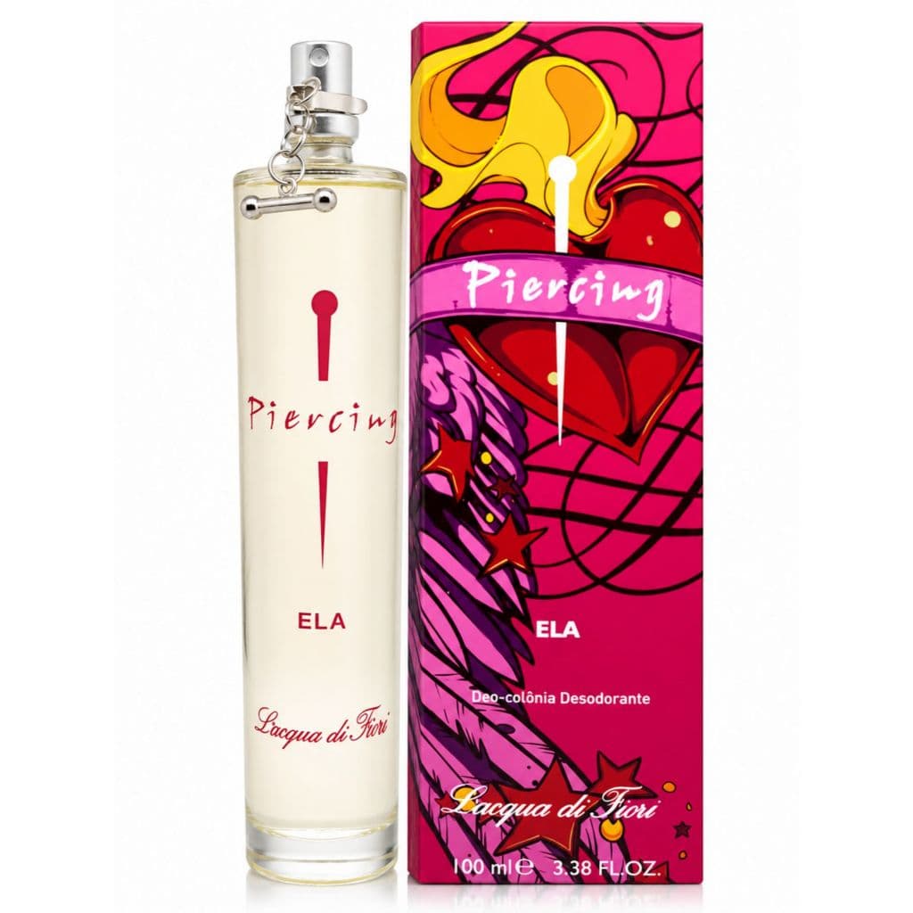 Perfume Feminino Piercing Ela Lacqua Di Fiori 100ml Deo Colônia Fragrância Marcante e Duradoura