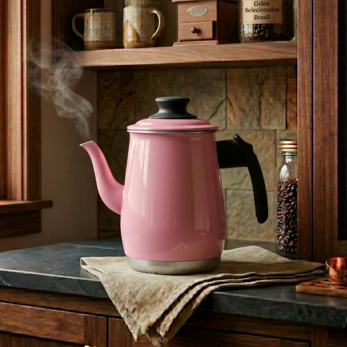 Bule  Chá e Café (1,3L) Rosa -Aluminium Neves