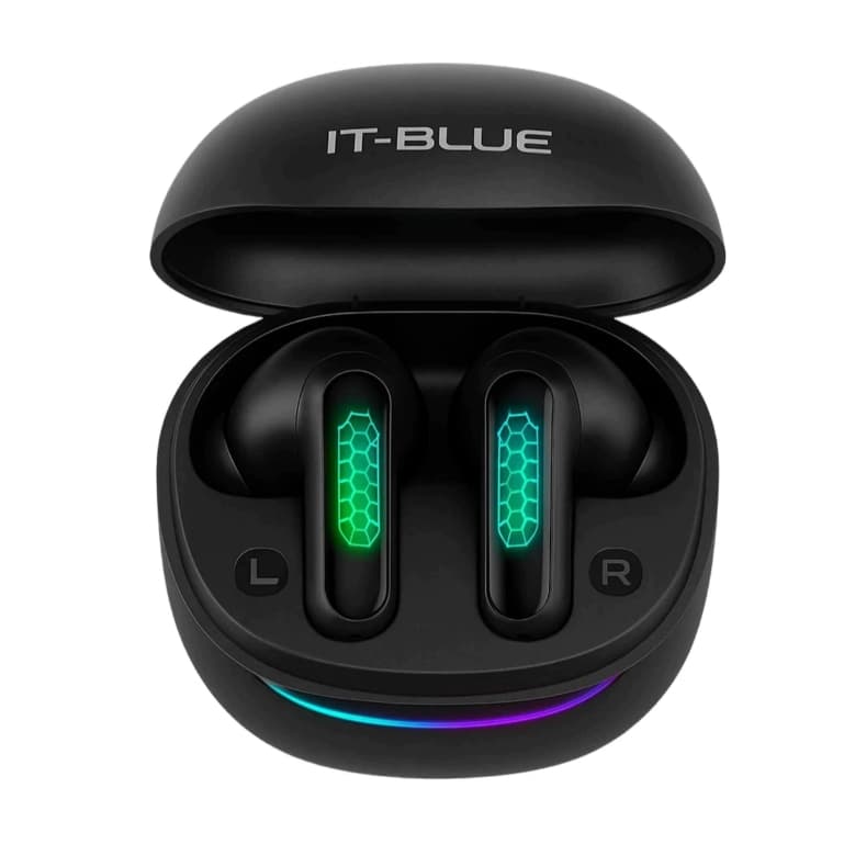 Fone de Ouvido Sem Fio Bluetooth TWS 5.4 Gamer RGB Com Microfone IT-BLUE LE-2456