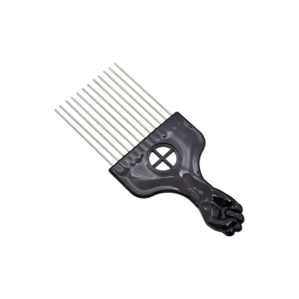 Pente Garfo De Aço Para Cabelos Crespos E Cacheados 15cm