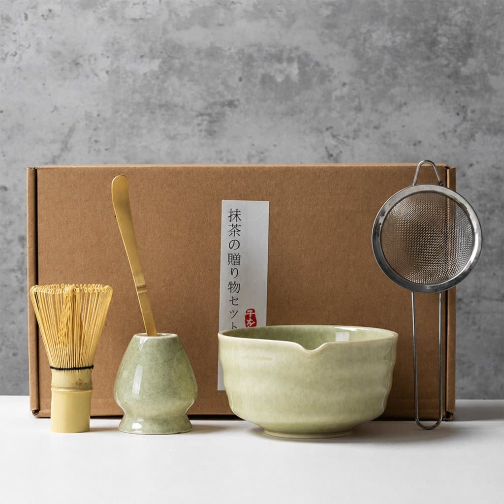Kit Premium de Matcha Japonês com Acessórios Tradicionais 5 Peças Preparação Completa e Sofisticada 001B