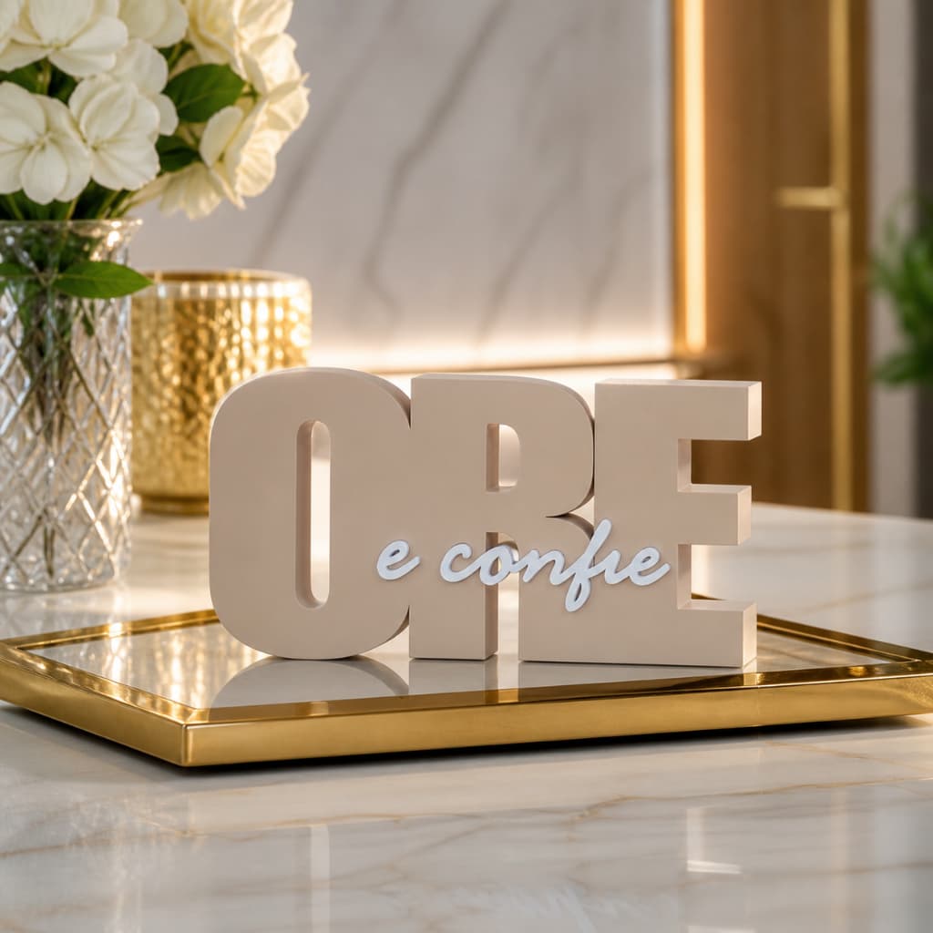 Placa Decorativa Religiosa Ore e Confie – Inspire Seu Ambiente DIVERSAS CORES DISPONIVEIS