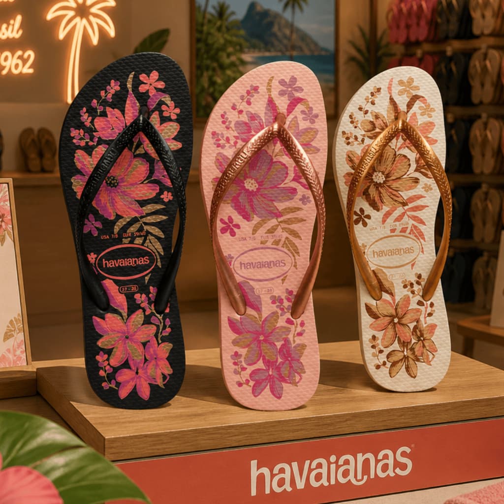 SANDALIA CHINELO HAVAIANAS *ORIGINAL* SLIM CORES Modelos Tamanhos Especiais Lançamento Feminino