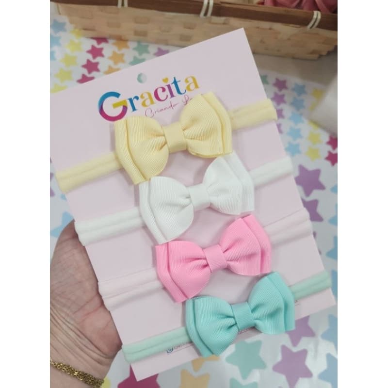 kit Faixinha bebê média/tiarinha de bebê