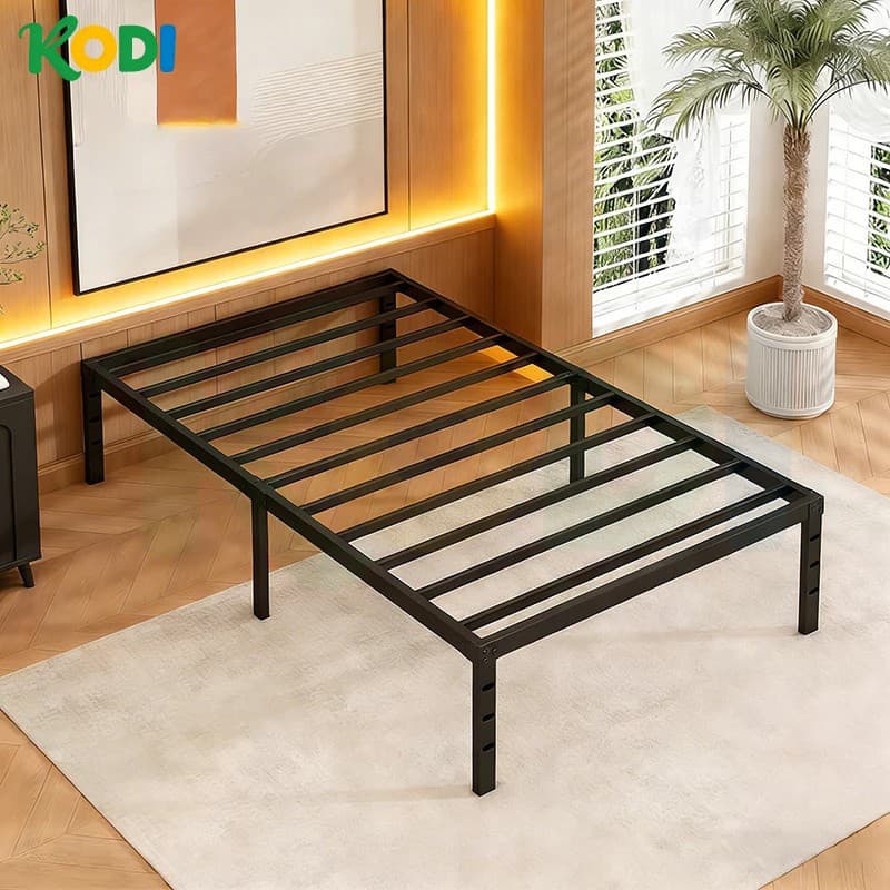 Cama de Metal Dobrável Solteiro e Casal | Fácil Montagem, Ripas Antiderrapantes O17