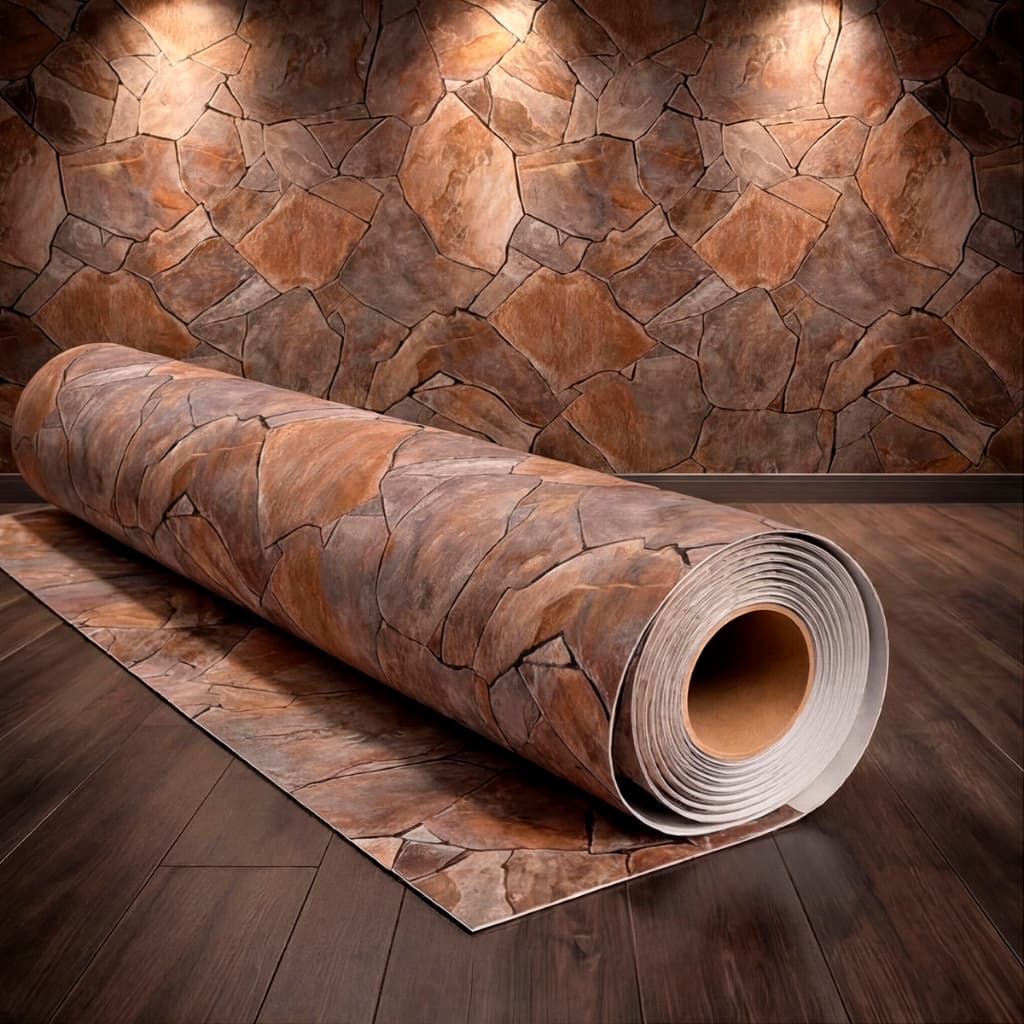 Papel de Parede Adesivo Pedra Natural Área Gourmet Hall Escritório Sala