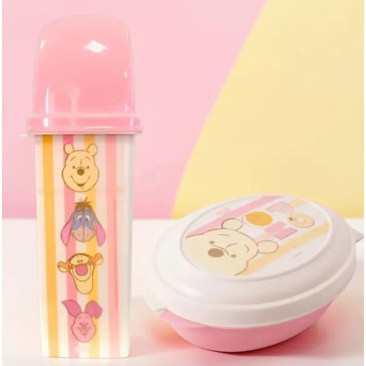 Kit Saboneteira + Dental Case Porta Escova - Ursinho Pooh