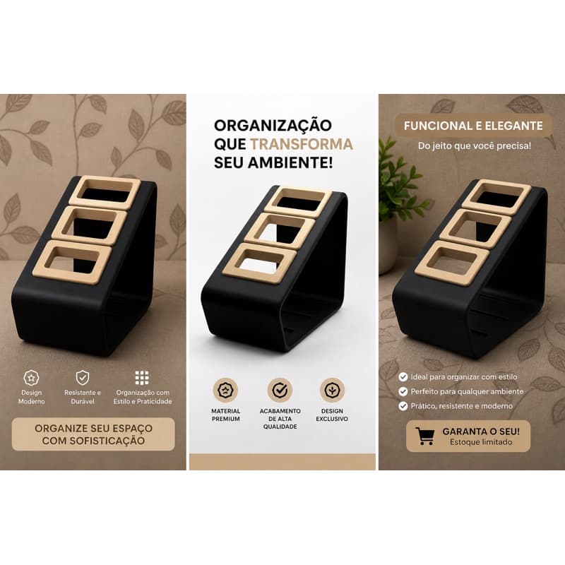 Organizador de Mesa / Controle Remoto Premium – Impressão 3D