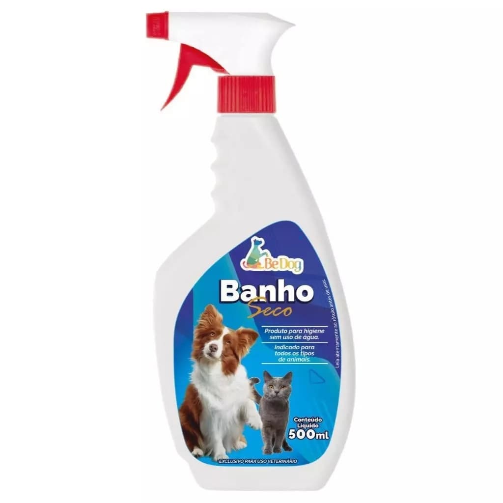 Banho a Seco Be dog 500ml para Cães e Gatos – Limpeza Rápida, Sem Enxágue e com Cheiro Suave
