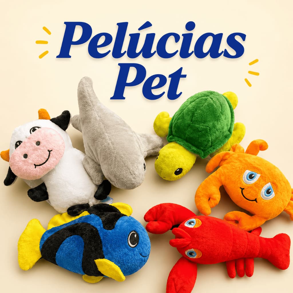 Mordedor Para Cachorro Brinquedo De Pelúcia Pet Para Cães e Gatos Com Apito Tartaruga Vaquinha Foca Peixe Lagosta