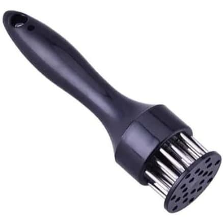 Batedor Amaciador De Carne C/ Furador Manual Aço Inox Resistente Praticidade Na Cozinha