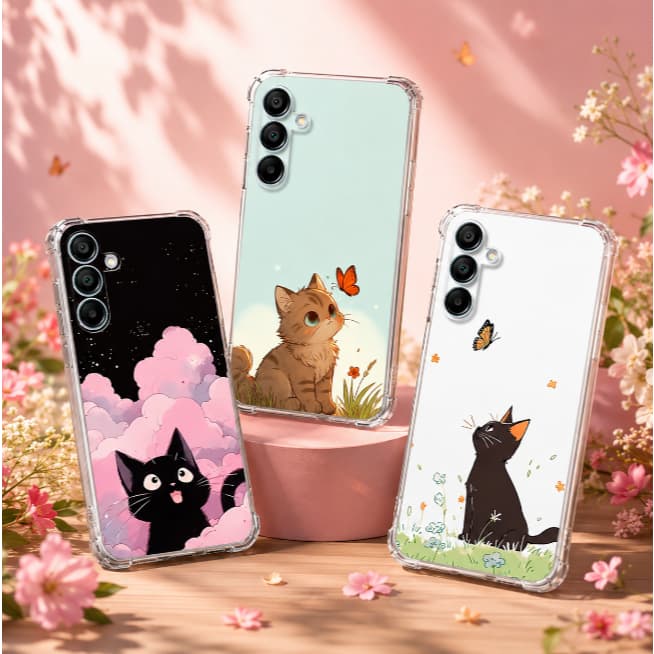 CAPA CAPINHA HEX TPU COMPATIVEL  COM SAMSUNG A07,  A17 , A37 E A57 DESENHOS VARIADO GATO