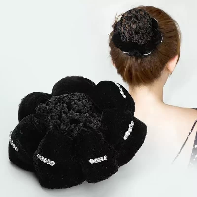 Rede para Coque Ballet Redinha Cabelo Lisa e Com Strass