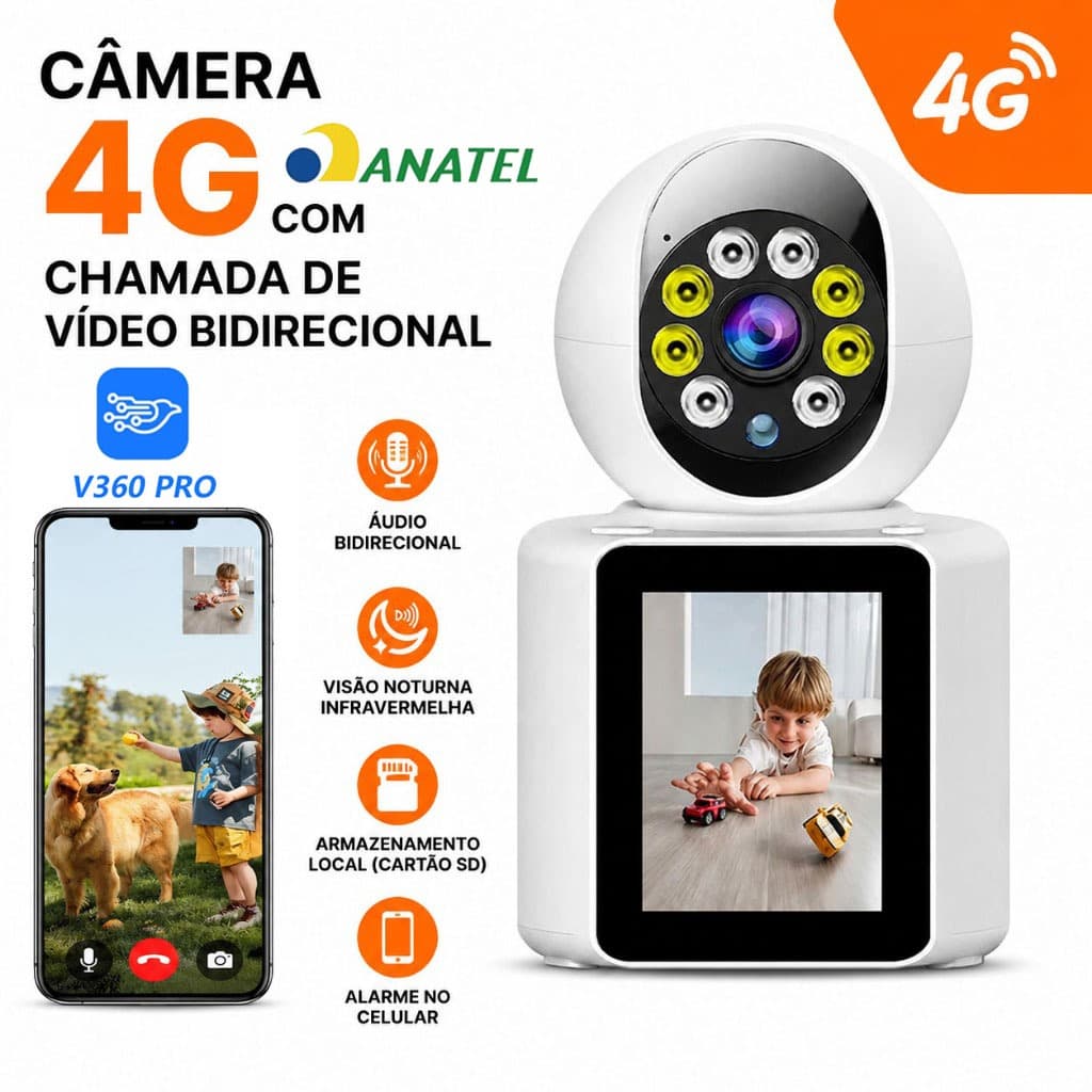 Câmera de Segurança WiFi com Chamada de Vídeo Bidirecional Voz Inteligente Chamada com Um Clique P06
