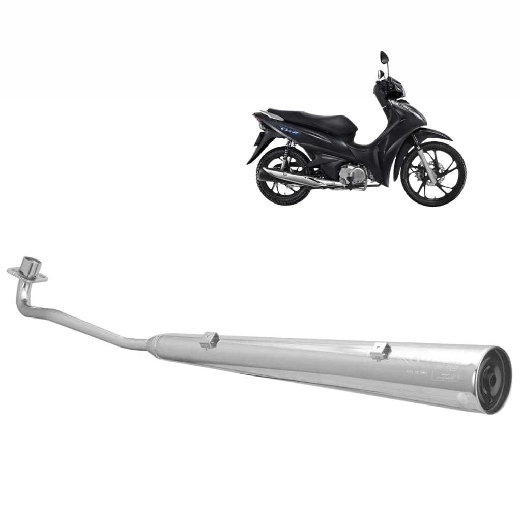 Escapamento Escape Modelo Original Biz 125 2006 2007 2008 2009 2010 Cromado