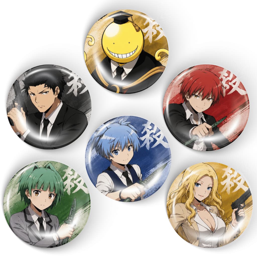 Bottons Koro-Sensei Assassination Classroom - Kit 6 Unid