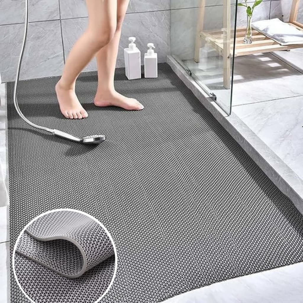 Tapete Antiderrapante 1.20 x 50 cinza cozinha banheiro piscina sauna