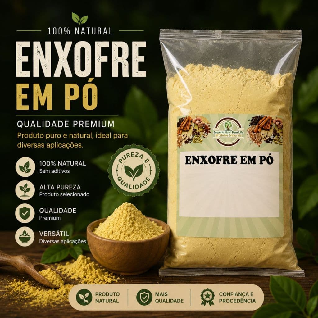 Enxofre em Pó Natural Premium | Puro | Alta Qualidade | Multiuso