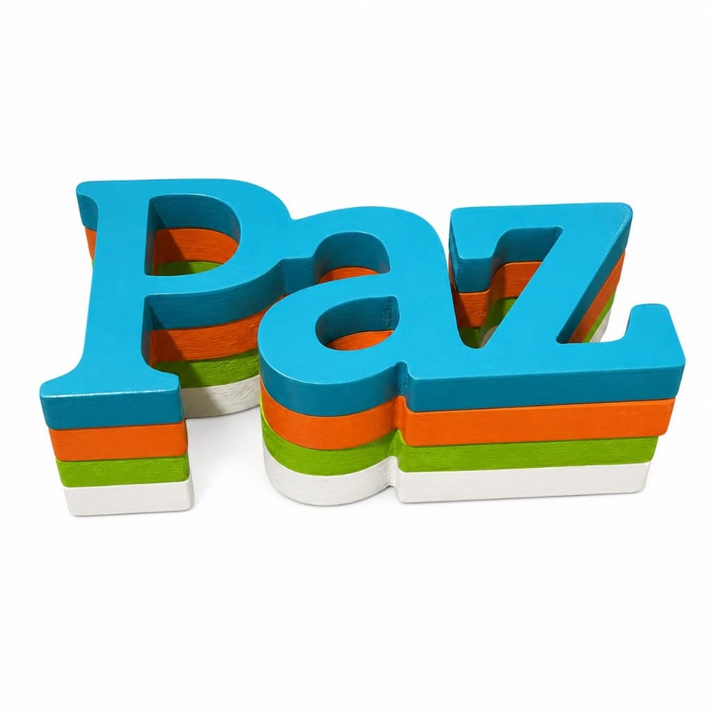 Placa Decorativa Paz Mdf 19,5cm 4 Variações Disponíveis