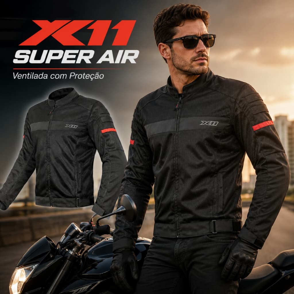 Jaqueta X11 Super Air Masculina Ventilada Com Proteção