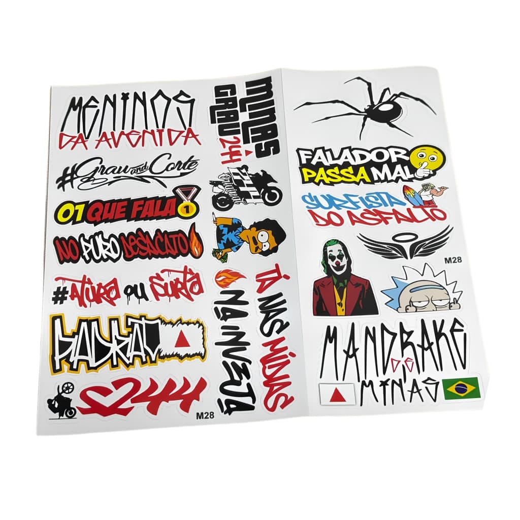 Adesivos Mandrake 244 para Bike cartela Carro Moto Capacete
