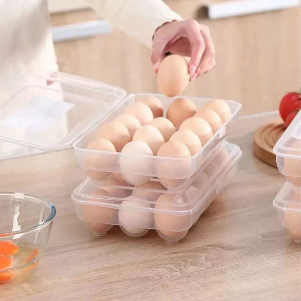 Porta Ovos Caixa De Armazenamento Com Tampa 🥚