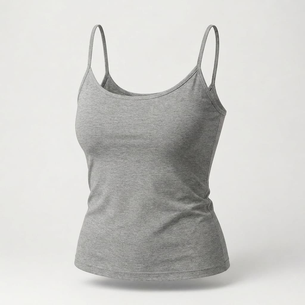 Camisete Feminina Sem Manga Algodão Elástico - Preto Cinza e Marrom P-GG