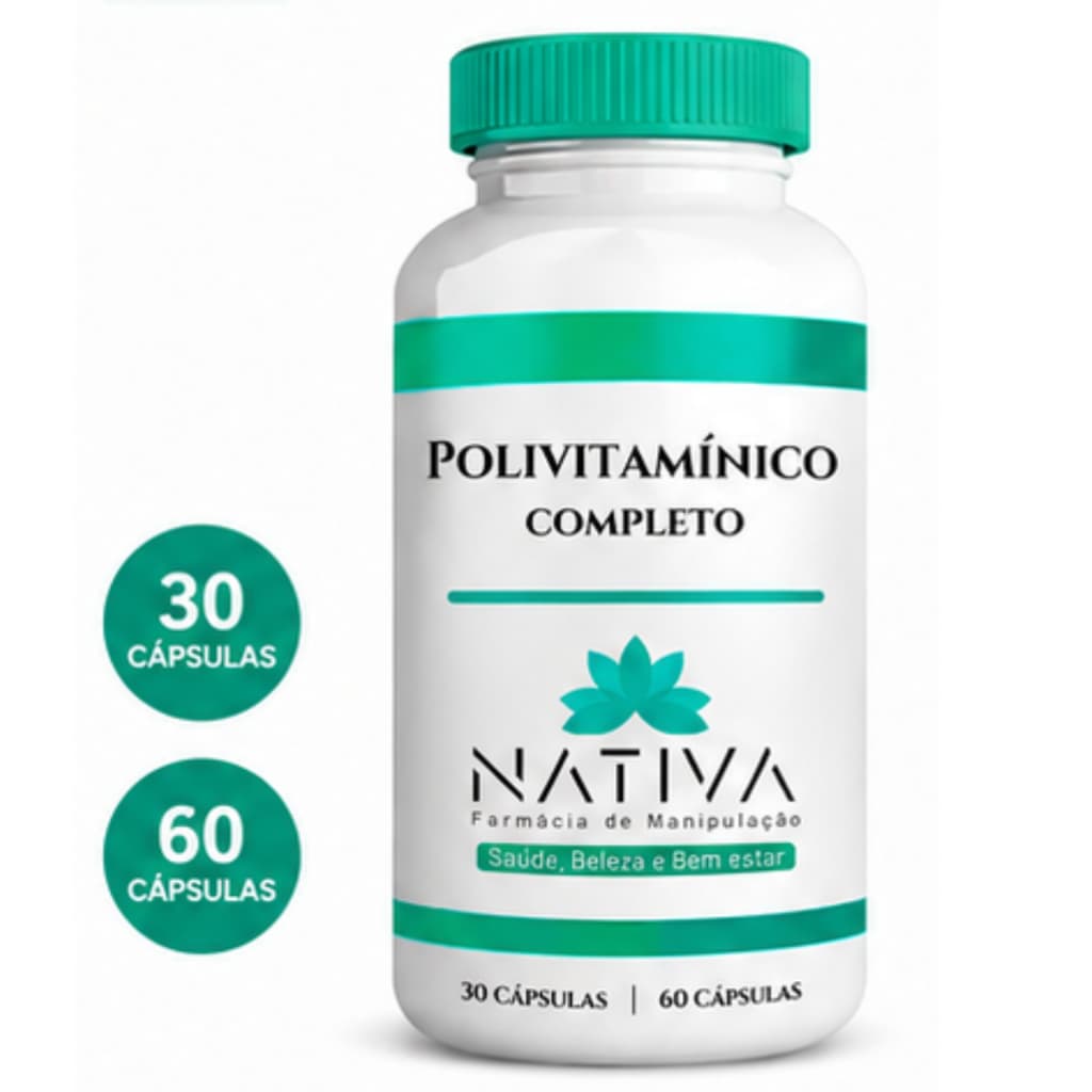 Polivitamínico Premium Completo Energia Imunidade e Beleza 30 ou 60 Cápsulas