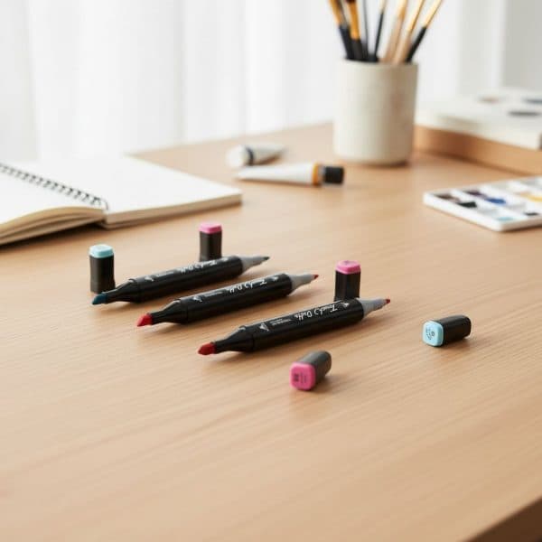 Kit Estojo Canetinhas 36 Cores Escolar Desenhos Ponta Dupla