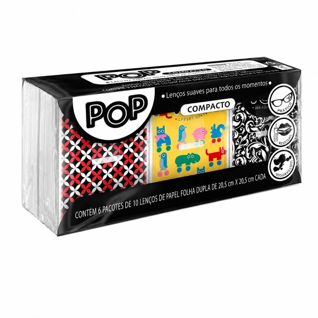 Lenço de Papel POP Folha Dupla Descartável Pacotes de Bolso p/ Casamento 10 folhas c/ Pack